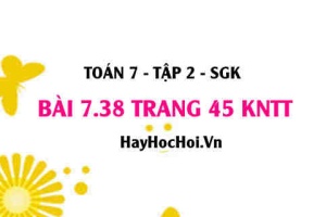 Bài 7.38 trang 45 Toán 7 Tập 2 Kết nối tri thức: Tìm giá trị của x
